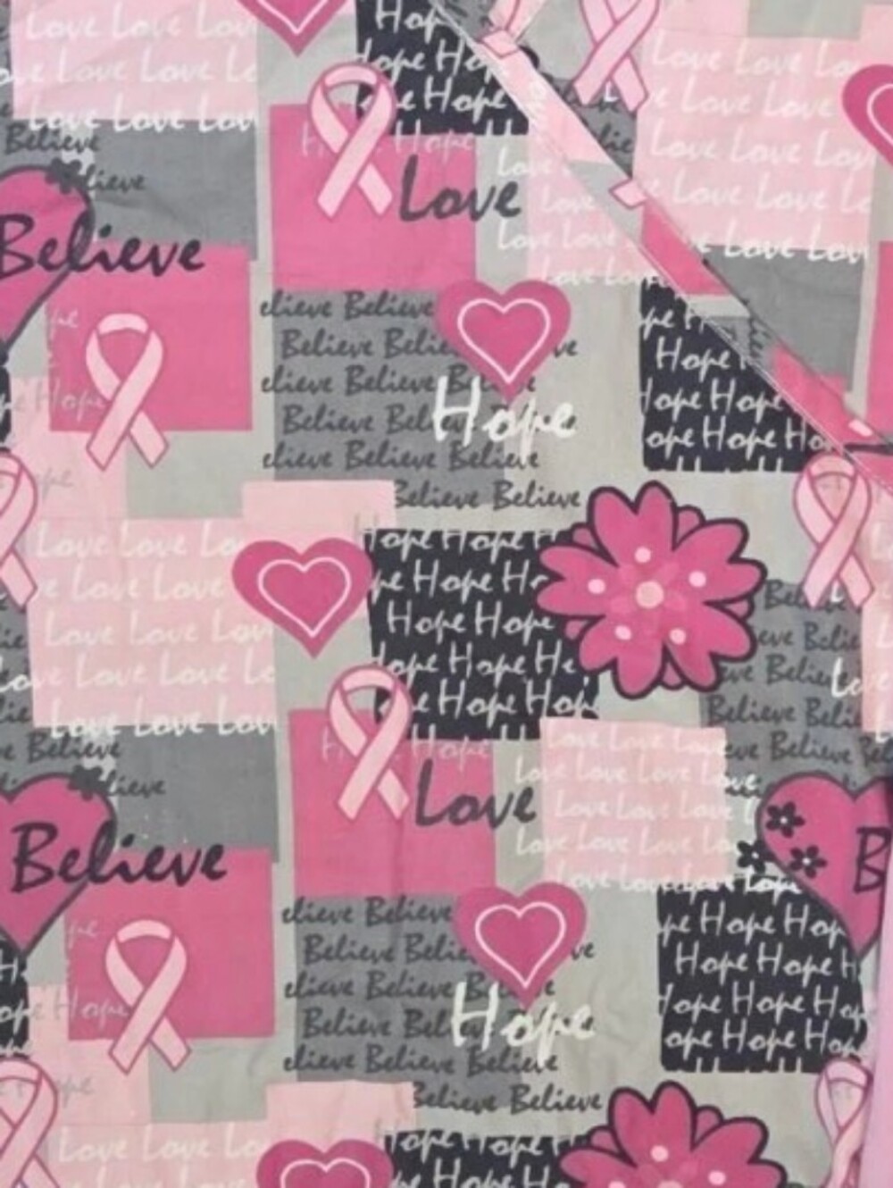 Pink Ribbon Scrub Set - Picture 2 of 2